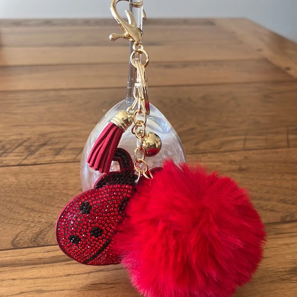 - 🐞Ladybug Bag Charm. Red Rhinestones. NWT